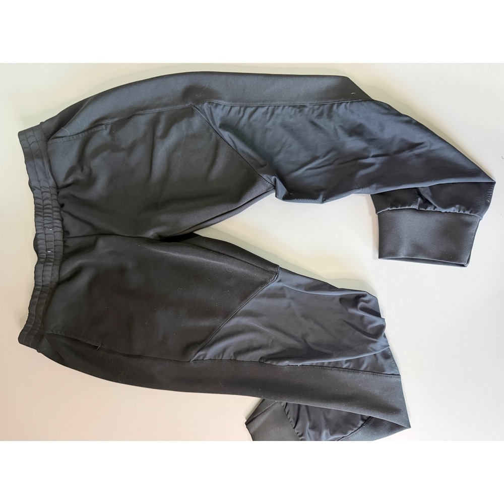 Fabletics Black Mesh Panel Joggers Activewear Pants Ribbed Cuffs Womens M